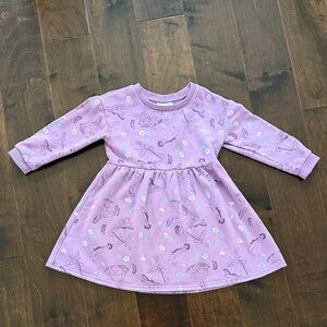 Disney Toddler Girls' Lavender Princess Print Long-Sleeve Dress